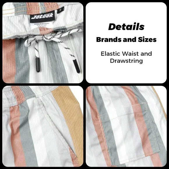 JOTOOK Men's Corduroy Shorts | Drawstring Elastic Waist | Casual Summer Shorts With Pockets - View #10